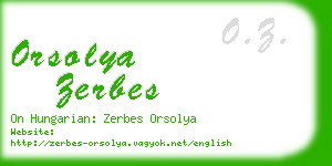 orsolya zerbes business card